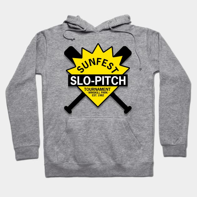 Sunfest Slo-Pitch Shirt Hoodie by FahlDesigns